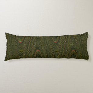 Abstracte geweven draden, Drk Green Body Pillow Lichaamskussen