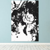 Abstracte gezichten Incidental Art Canvas Afdruk (Insitu (Houten vloer))