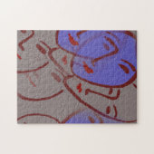 Abstracte gezichten legpuzzel (Horizontaal)