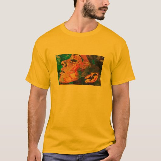 Abstracte gezichtskunst Mannen T-shirt (Voorkant)