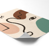 Abstracte gezichtslijn poster (Hoek)