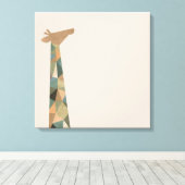Abstracte Giraffe Canvas Afdruk (Insitu (Houten vloer))