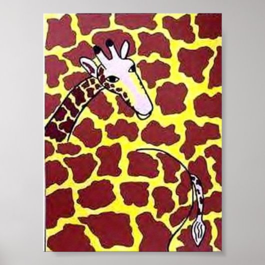 Abstracte Giraffe Poster (Voorkant)
