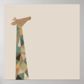 Abstracte Giraffe Poster (Voorkant)