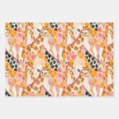 Abstracte Giraffes in het roze Inpakpapier Vel (Voorkant 3)