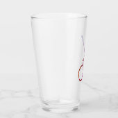 Abstracte gitaar - Minimalistische lijnkunst Glas (Rechts)