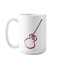 Abstracte gitaar - Minimalistische lijnkunst