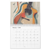 Abstracte gitaar Waterverf Kalender (Feb 2026)