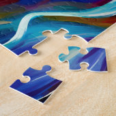 Abstracte gitaarmuziek spelen legpuzzel (Zijkant)