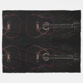 Abstracte gitaren fleece deken (Voorkant (Horizontaal))