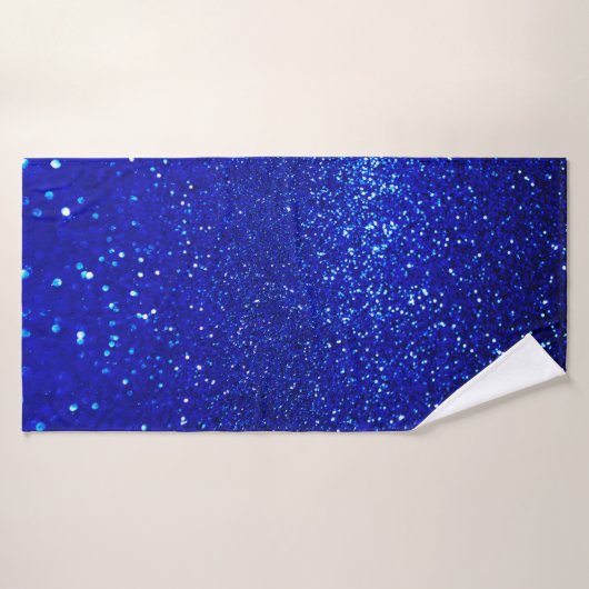 Abstracte glanzend blauwe achtergrond badhanddoek (Badhanddoek)