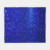 Abstracte glanzend blauwe achtergrond fleece deken (Voorkant (Horizontaal))