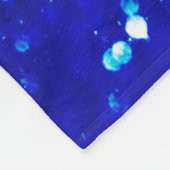 Abstracte glanzend blauwe achtergrond fleece deken (Hoek)