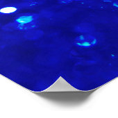 Abstracte glanzend blauwe achtergrond poster (Hoek)