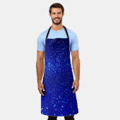 Abstracte glanzend blauwe achtergrond schort (Gedragen)