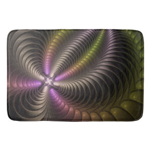 Abstracte glanzende Trippy Kleurrijke 3D Fractal A Badmat