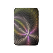 Abstracte glanzende Trippy Kleurrijke 3D Fractal A Badmat (Voorkant Verticaal)