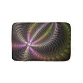 Abstracte glanzende Trippy Kleurrijke 3D Fractal A Badmat (Voorkant)