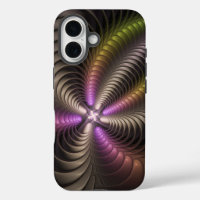 Abstracte glanzende Trippy Kleurrijke 3D Fractal A