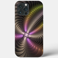 Abstracte glanzende Trippy Kleurrijke 3D Fractal A