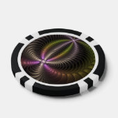 Abstracte glanzende Trippy Kleurrijke 3D Fractal A Poker Chips (Enkel)