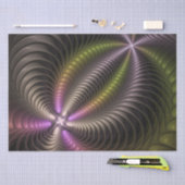 Abstracte glanzende Trippy Kleurrijke 3D Fractal A Tissuepapier (Craft)