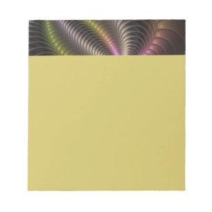Abstracte glanzende trippy kleurrijke 3D fractale Notitieblok