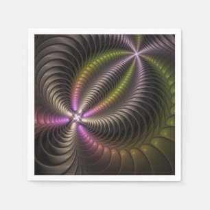 Abstracte glanzende trippy kleurrijke 3D fractale Servet