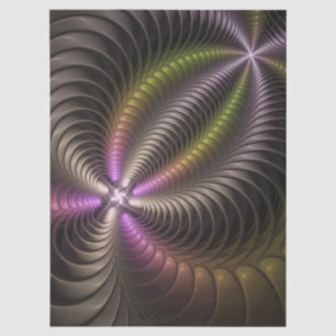 Abstracte glanzende trippy kleurrijke 3D fractale Tissuepapier