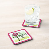 Abstracte Glasgow Roos Beverage Coaster Bier Onderzetter (Rechterzijde)
