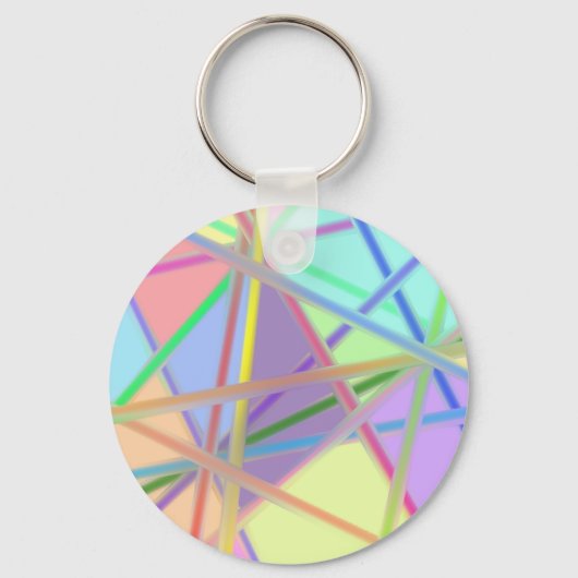 Abstracte glaskunst draden sleutelhanger (Voorkant)