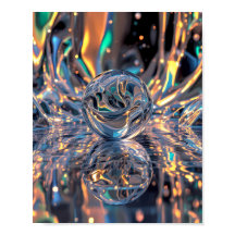 Abstracte glazen bol met reflecties – Esfera de