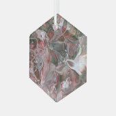 Abstracte glazen sierbloem glas ornament (Voorkant links)