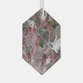 Abstracte glazen sierbloem glas ornament (Voorkant Rechts)