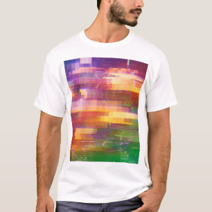 Abstracte glitch: textuur van testscherm t-shirt