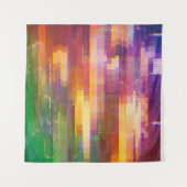 Abstracte glitch: textuur van testscherm wandkleed (Voorkant (horizontaal))