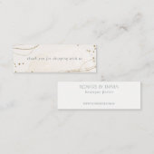 Abstracte Glitter Ivory Gold Waterverf Hartelijk d Mini Visitekaartje (Voorkant / Achterkant)