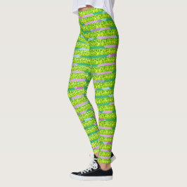 Abstracte Glitter look Fun Color Leggings