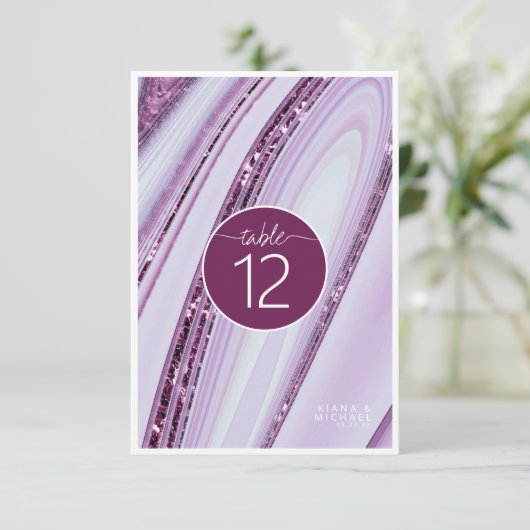 Abstracte Glitter Strata-tabelnummer plum ID903 Kaart (Staand voorkant)