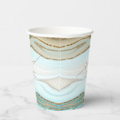 Abstracte Glitter Strata Wedding Cheers ID903 Papieren Bekers (Rechts)