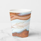 Abstracte Glitter Strata Wedding Cheers SW ID903 Papieren Bekers (Voorkant)