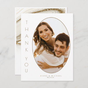 Abstracte Glitter Strata Wedding Dank u Iv ID903 Bedankkaart