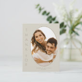 Abstracte Glitter Strata Wedding Dank u St. ID903 Bedankkaart (Staand voorkant)