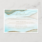 Abstracte Glitter Strata Wedding Details ID903 Informatiekaartje (Achterkant)
