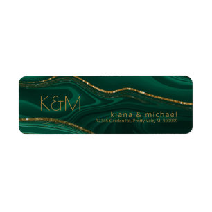 Abstracte Glitter Strata Wedding Dk Green ID903 Etiket