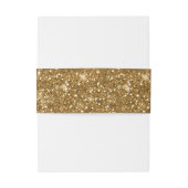 Abstracte Glitter Strata Wedding Gold ID903 Uitnodigingen Wikkel (Achterkant Voorbeeld)
