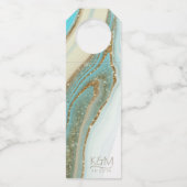 Abstracte Glitter Strata Wedding ID903 Flessenhanger (Voorkant)