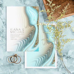 Abstracte Glitter Strata Wedding ID903 Kaart