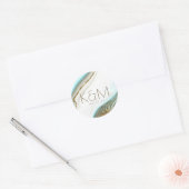 Abstracte Glitter Strata Wedding ID903 Ronde Sticker (Envelop)