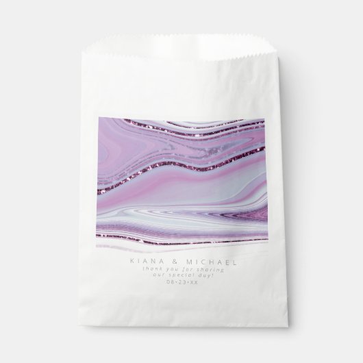 Abstracte Glitter Strata Wedding Lila ID903 Bedankzakje (Voorkant)